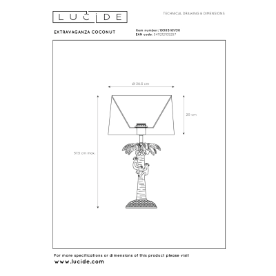 Lampa stołowa EXTRAVAGANZA COCONUT 10505/81/30 Lucide